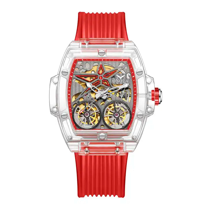 ONOLA Clear Series Plastic Transparent Maximus AUTOMATIC Watch