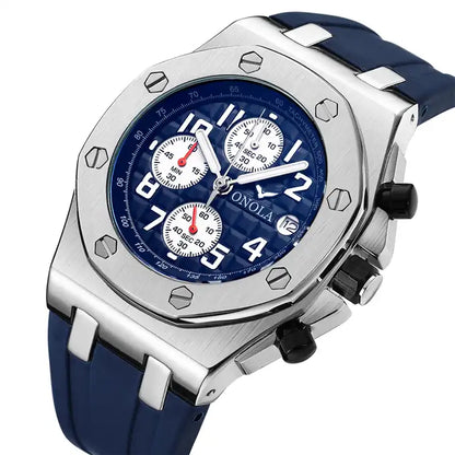 ONOLA Octagon Chronograph Silicone Strap Watch