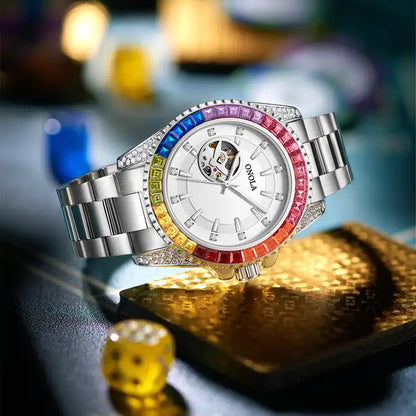 ONOLA Las Vegas AUTOMATIC Watch ZIRCON ENCRUSTED