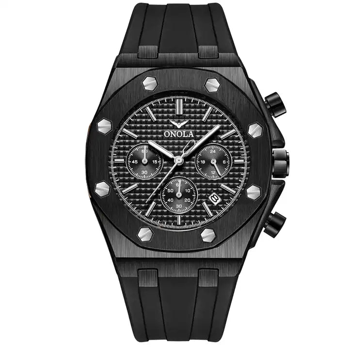 ONOLA Octagon II Chronograph Silicone Strap Watch