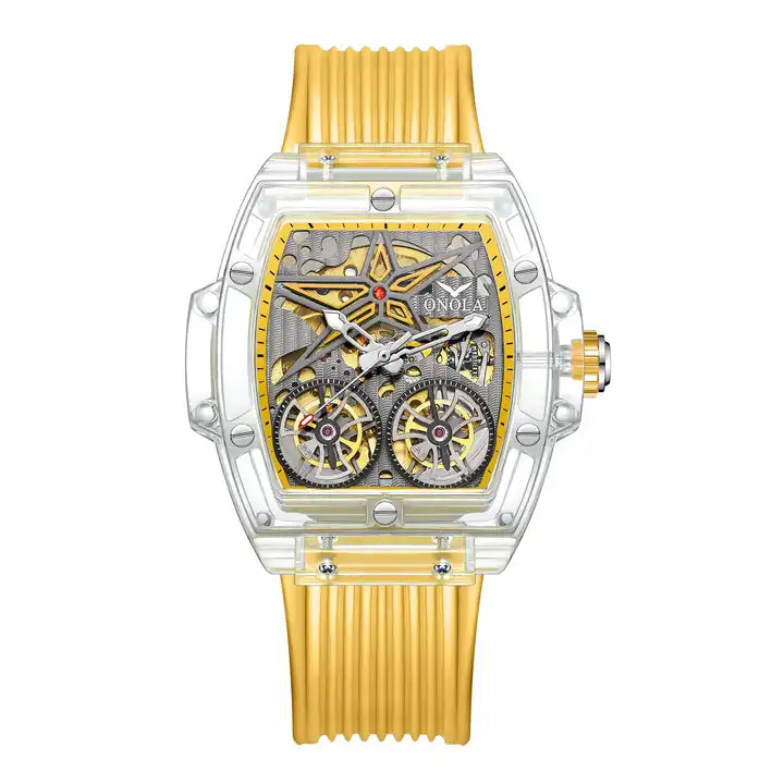 ONOLA Clear Series Plastic Transparent Maximus AUTOMATIC Watch