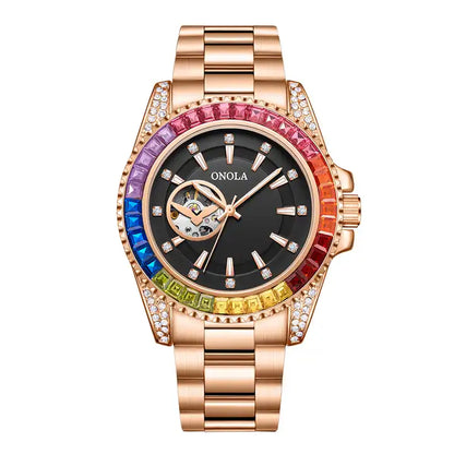 ONOLA Las Vegas AUTOMATIC Watch ZIRCON ENCRUSTED