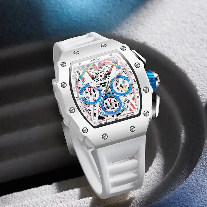 ONOLA Avantgarde Quartz Chronograph Watch MILK