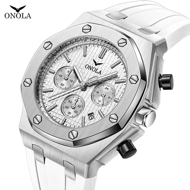 ONOLA Octagon II Chronograph Silicone Strap Watch