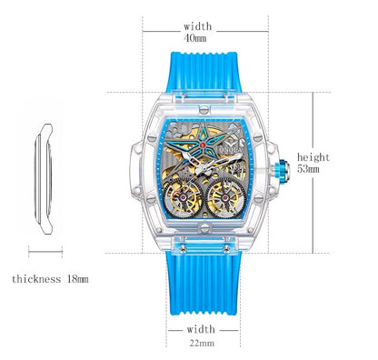 ONOLA Clear Series Plastic Transparent Maximus AUTOMATIC Watch